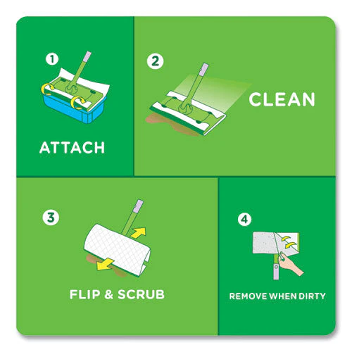 Sweeper Trap + Lock Wet Mop Cloth, 8 X 10, White, Open Window Scent, 38/pack - Image 3