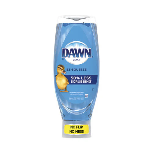 Ultra Liquid Dish Detergent, Dawn Original, Three 22 Oz E-z Squeeze Bottles, 2 Sponges - Image 1