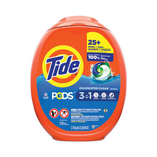 Pods, Tide Original, 112 Pods/tub, 4 Tubs/carton - Image 1