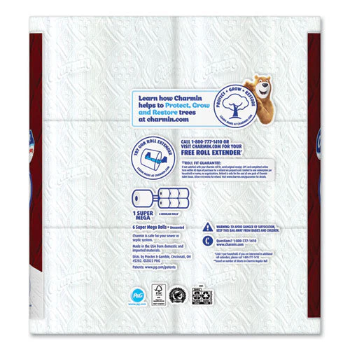 Ultra Strong Bathroom Tissue, Super Mega Rolls, Septic Safe, 2-ply, White, 363 Sheet Roll, 6 Rolls/pack, 3 Packs/carton - Image 2