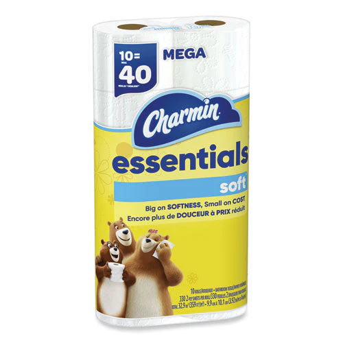 Essentials Soft Bathroom Tissue, Septic Safe, 2-ply, White, 330 Sheets/roll, 30 Rolls/carton - Image 3