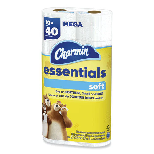 Essentials Soft Bathroom Tissue, Septic Safe, 2-ply, White, 330 Sheets/roll, 30 Rolls/carton - Image 2