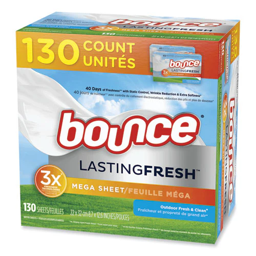 Fabric Softener Sheets, Outdoor Fresh And Clean, 130 Sheets/box, 3 Boxes/carton - Image 2