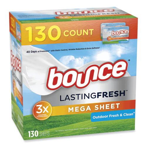Fabric Softener Sheets, Outdoor Fresh And Clean, 130 Sheets/box, 3 Boxes/carton - Image 3