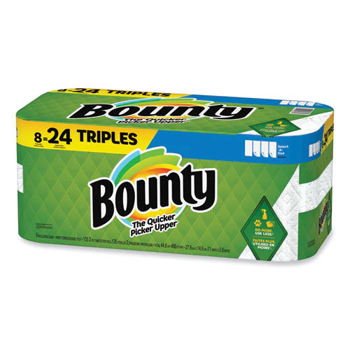 Select-a-size Kitchen Roll Paper Towels, 2-ply, White, 6 X 11, 135 Sheets/roll, 8 Triple Rolls/carton - Image 1