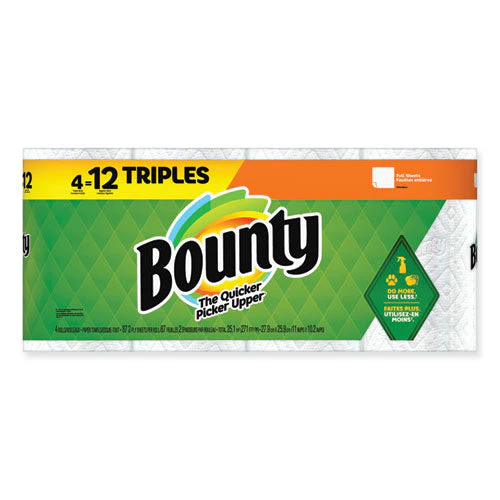 Kitchen Roll Paper Towels, 2-ply, White, 10.5 X 11, 87 Sheets/roll, 4 Triple Rolls/pack, 6 Packs/carton - Image 3