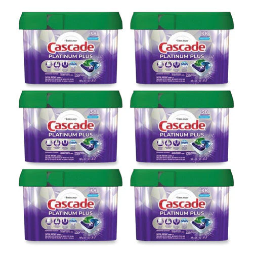 Platinum Plus Actionpacs Dishwasher Detergent Pods, Fresh Scent, 20.7 Oz Tub, 38/tub, 6/carton - Image 1