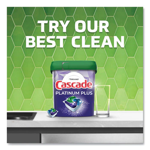 Platinum Plus Actionpacs Dishwasher Detergent Pods, Fresh Scent, 20.7 Oz Tub, 38/tub, 6/carton - Image 3