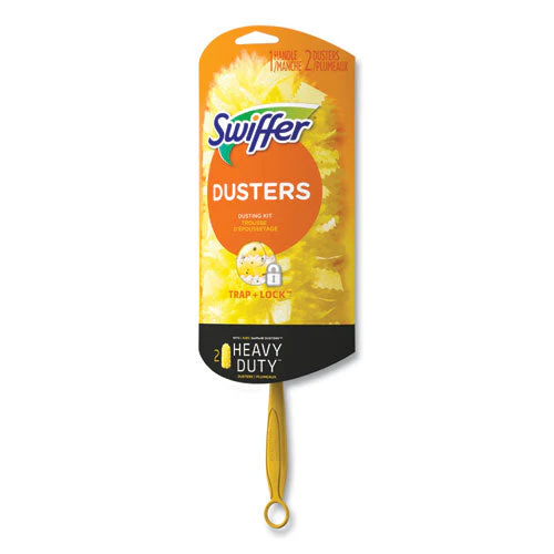 Heavy Duty Dusters Starter Kit, 6" Handle With Two Disposable Dusters, 4 Kits/carton - Image 3