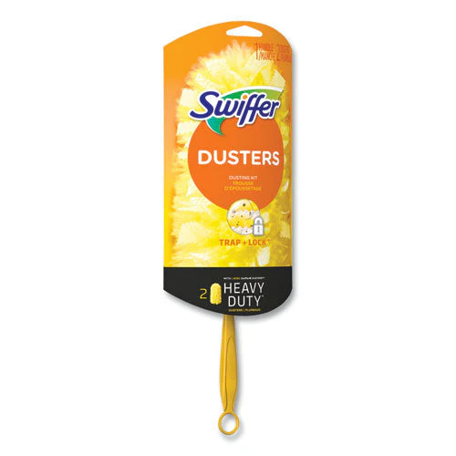 Heavy Duty Dusters Starter Kit, 6" Handle With Two Disposable Dusters, 4 Kits/carton - Image 2