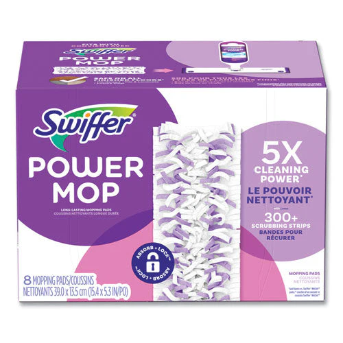 Powermop Mopping Pads, 15.4 X 5.3, 8/box, 2 Boxes/carton - Image 2