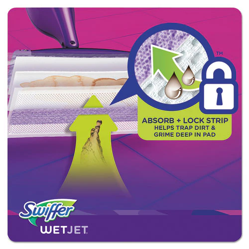 Wetjet System Refill Cloths, 11.3" X 5.4", White, 24/box, 4/carton - Image 2
