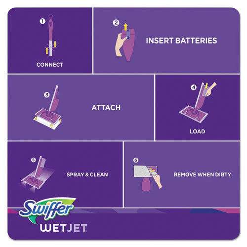Wetjet System Refill Cloths, 11.3" X 5.4", White, 24/box - Image 2