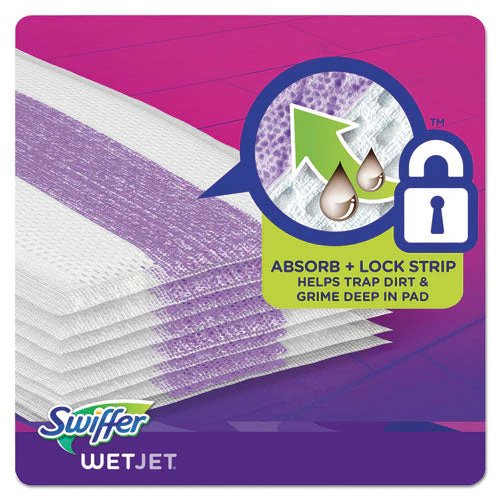 Wetjet System Refill Cloths, 11.3" X 5.4", White, 24/box - Image 3