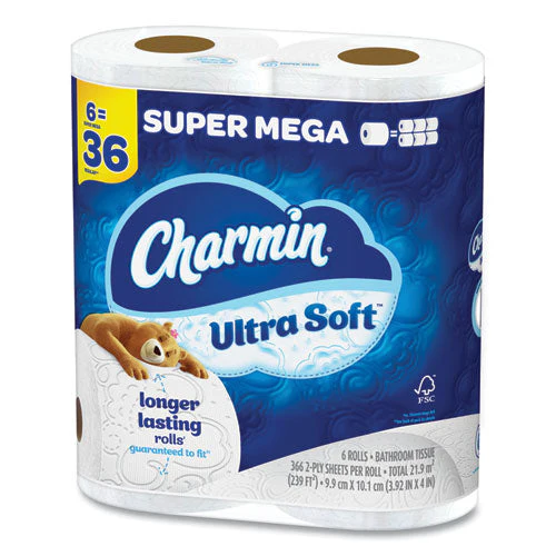 Ultra Soft Bathroom Tissue, Septic-safe, 2-ply, White, 336 Sheets/roll, 18 Rolls/carton - Image 3