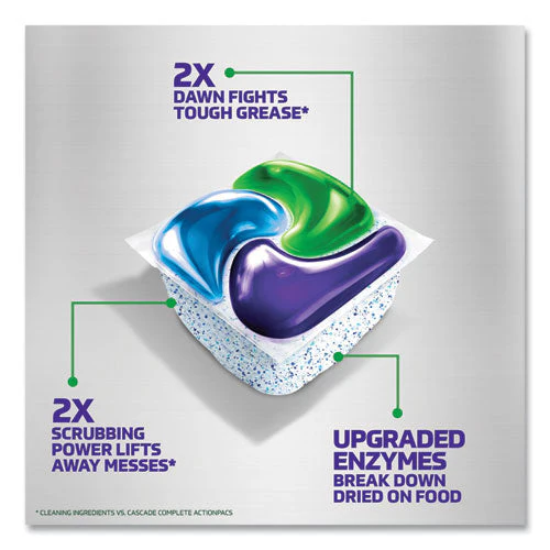 Platinum Plus Actionpacs Dishwasher Detergent Pods, 1.46 Oz Bag, 3 Pods/bag, 30 Bags/carton - Image 3