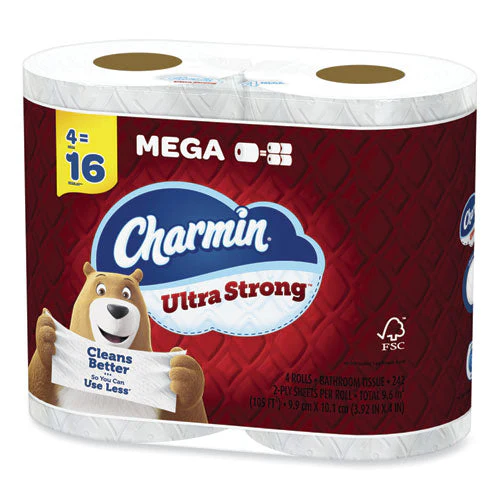 Ultra Strong Bathroom Tissue, Septic Safe, 2-ply, White, 242 Sheet/roll, 4/pack, 8 Packs/carton - Image 3