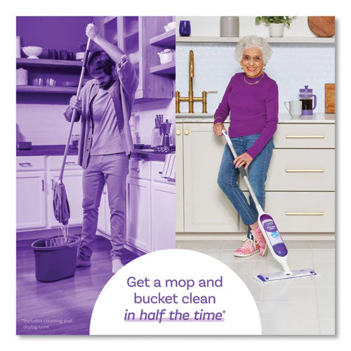 Powermop Cleaning Solution And Pads Refill Pack, Lavender, 25.3 Oz Bottle And 5 Pads Per Pack, 4 Packs/carton - Image 3