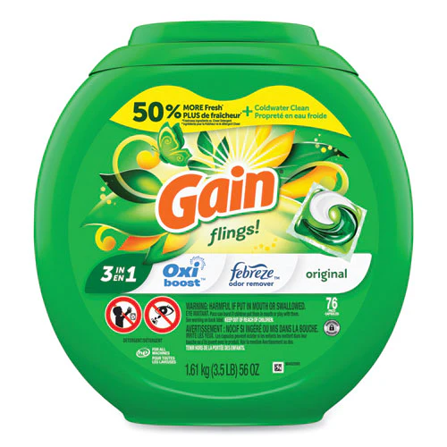 Flings Detergent Pods, Original, 76 Pods/tub - Image 1