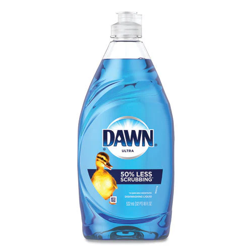 Ultra Liquid Dish Detergent, Original Scent, 18 Oz Pour Bottle, 10/carton - Image 1