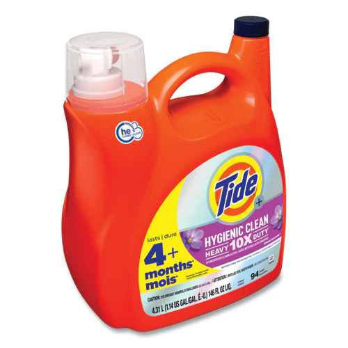 Hygienic Clean Heavy 10x Duty Liquid Laundry Detergent, Spring Meadow Scent, 146 Oz Pour Bottle, 4/carton - Image 2