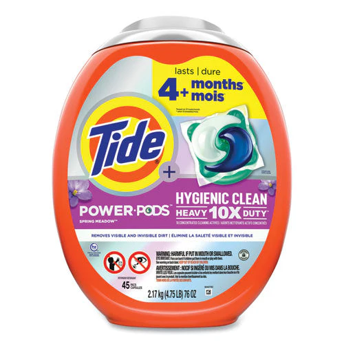 Hygienic Clean Heavy 10x Duty Power Pods, Fresh Meadow Scent, 76 Oz Tub, 45 Pods, 4/carton - Image 1
