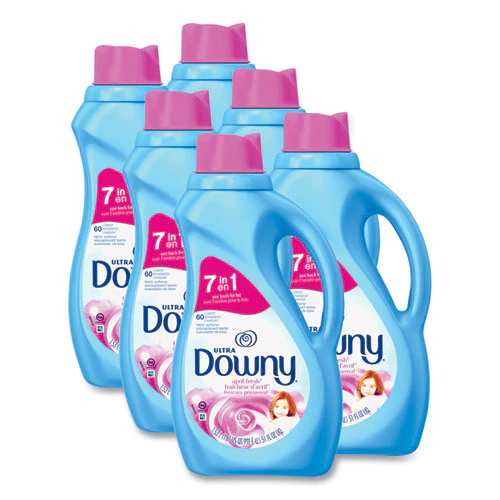 Liquid Fabric Softener, April Fresh, 44 Oz Bottle, 6/carton - Image 1