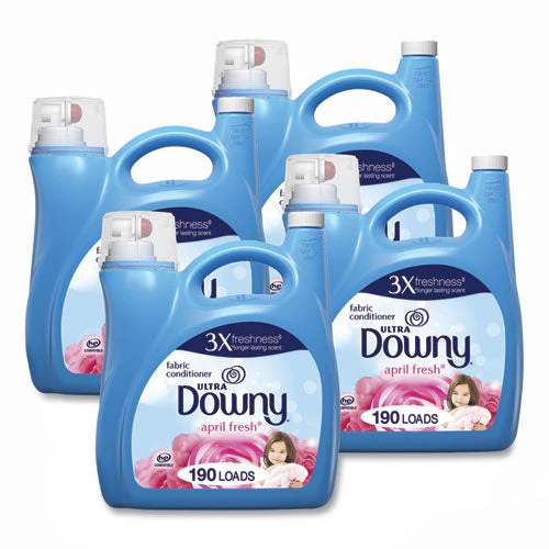 Liquid Fabric Softener, April Fresh, 140 Oz Bottle, 4/carton - Image 1