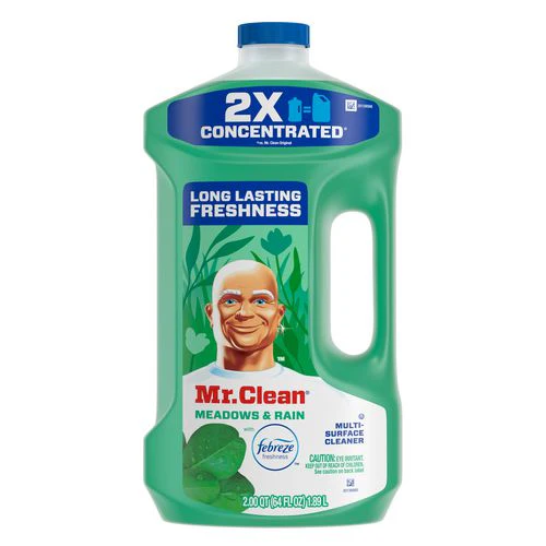 Multipurpose Cleaning Solution With Febreze, Meadows And Rain, 64 Oz Bottle, 4/carton - Image 1