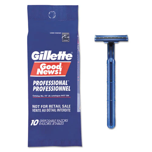 Goodnews Regular Disposable Razor, 2 Blades, Navy Blue, 10/pack, 10 Pack/carton - Image 1