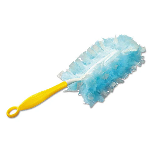Dusters Starter Kit, Dust Lock Fiber, 6" Handle, Blue/yellow, 6/carton - Image 2