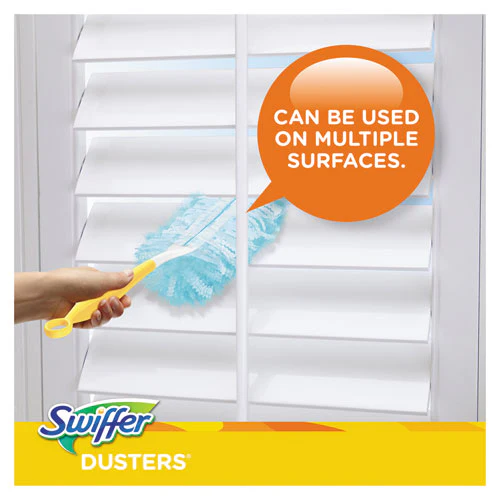 Dusters Starter Kit, Dust Lock Fiber, 6" Handle, Blue/yellow - Image 2
