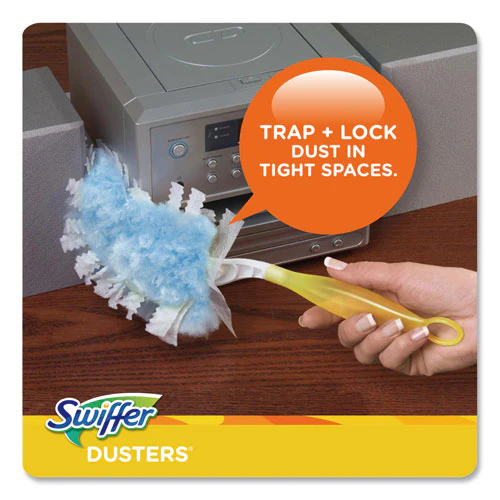 Refill Dusters, Dust Lock Fiber, Light Blue, Unscented, 10/box, 4 Box/carton - Image 2