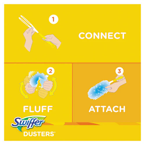 Refill Dusters, Dust Lock Fiber, Light Blue, Lavender Vanilla Scent, 10/box - Image 2