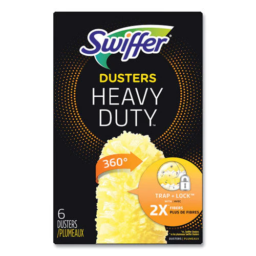 Heavy Duty Dusters Refill, Dust Lock Fiber, Yellow, 6/box - Image 1