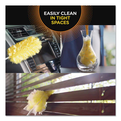 Heavy Duty Dusters Refill, Dust Lock Fiber, Yellow, 6/box - Image 2