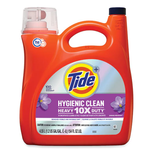 Hygienic Clean Heavy 10x Duty Liquid Laundry Detergent, Spring Meadow, 154 Oz Bottle, 4/carton - Image 1