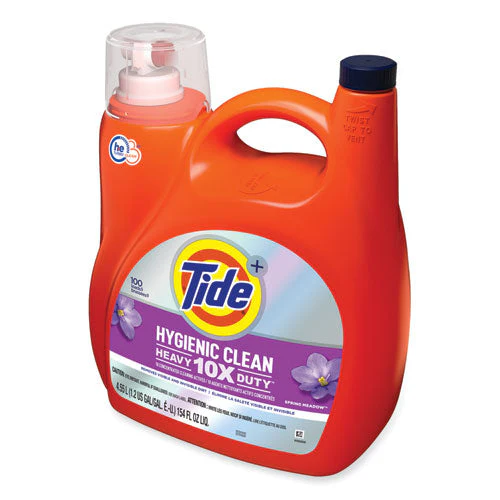 Hygienic Clean Heavy 10x Duty Liquid Laundry Detergent, Spring Meadow, 154 Oz Bottle, 4/carton - Image 3