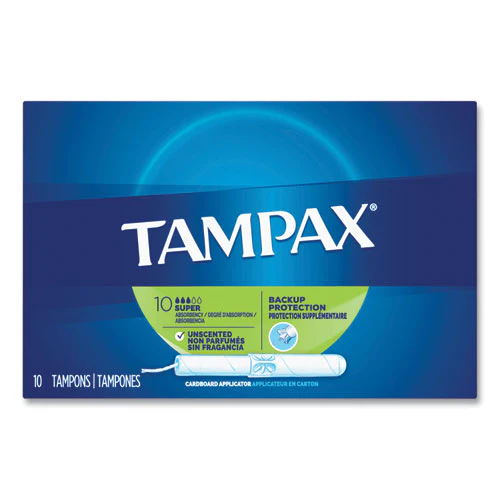 Cardboard Applicator Tampons, Super, 10/box - Image 1