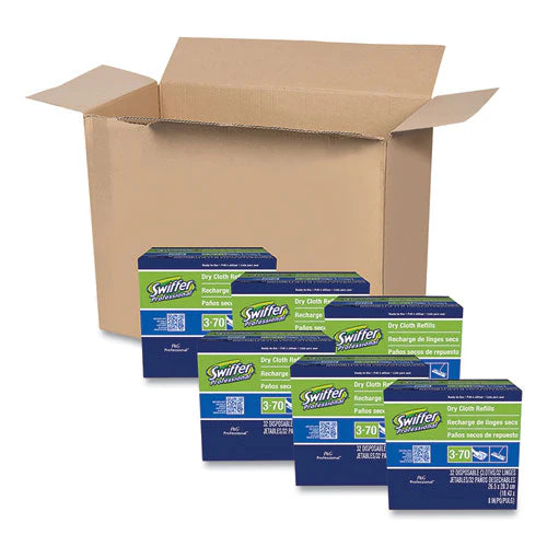 Dry Refill Cloths, White, 10.63 X 8, 32/box, 6 Boxes/carton - Image 1