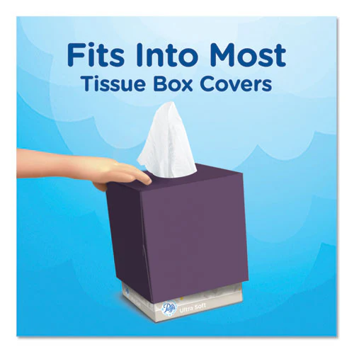 Plus Lotion Facial Tissue, 2-ply, White, 56 Sheets/box, 24 Boxes/carton - Image 2