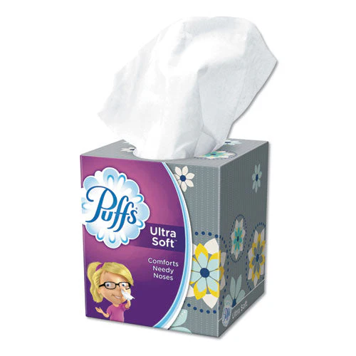 Ultra Soft Facial Tissue, 2-ply, White, 56 Sheets/box, 24 Boxes/carton - Image 1