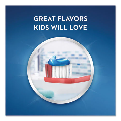 Kids' Sparkle Toothpaste, Blue, Bubblegum Flavor, 0.85 Oz Tube, 72/carton - Image 3