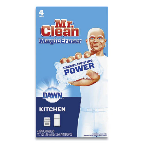 Magic Eraser Kitchen Scrubber, 4.6 X 2.3, White, 4 Scrubbers - Image 1