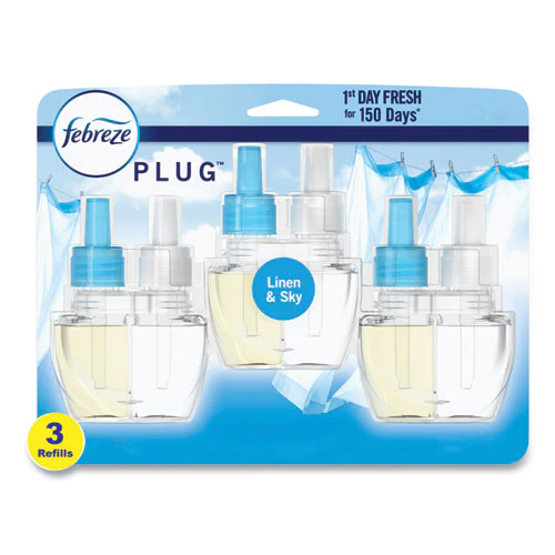 Plug Air Freshener Refills, Linen And Sky, 2.63 Oz, 3/pack, 3 Packs/carton - Image 1