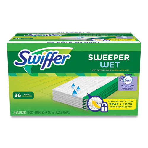 Wet Refill Cloths, 10 X 8, Lavender Vanilla And Comfort, White, 36/carton - Image 1