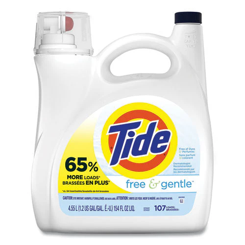 Free And Gentle Liquid Laundry Detergent, 107 Loads, 154 Oz Pump Bottle - Image 1