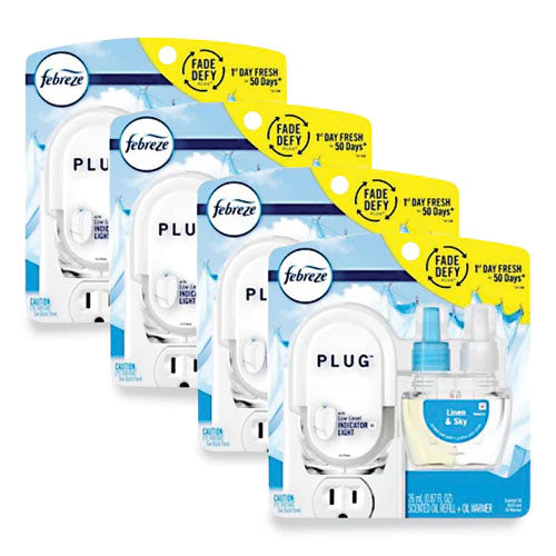 Plug Air Freshener Warmer Start Kit, 6.54 X 2.99 X 5.98, Clear/white, 4/carton - Image 1