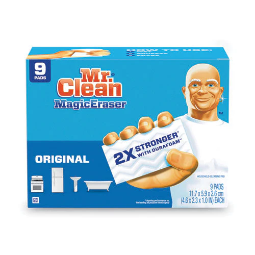 Magic Eraser, 4.6 X 2.4, 0.7" Thick, White, 9/pack - Image 1