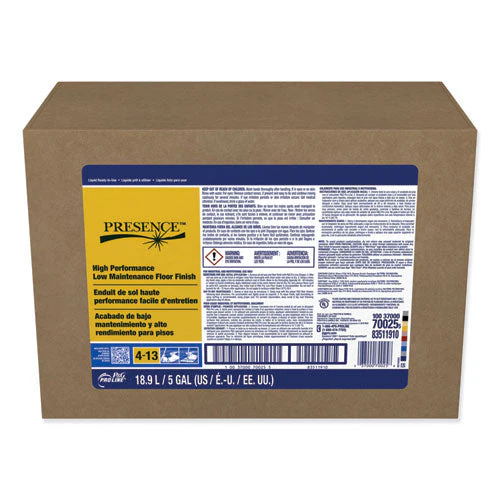 Presence High Performance Low Maintenance Floor Finish, 5 Gal Bag-in-box - Image 1